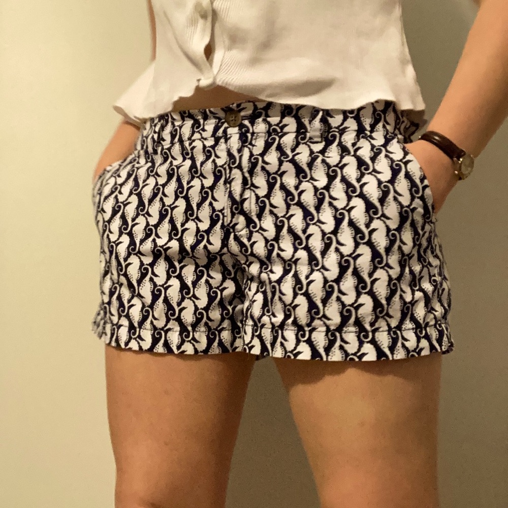 Old Navy blue seahorse shorts